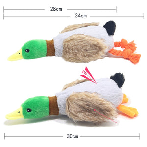 Plush Duck Squeak Toy Pet Play Intereactive Chew for Dog and Cats