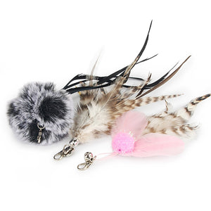 Steel Wire Feather Cat Toy Stick for pet