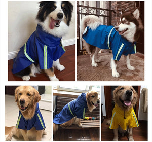 Large size Dog Raincoats Waterproof Jacket Clothes S~5XL for Pet
