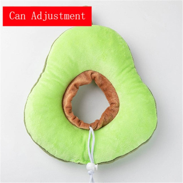 Soft Toast Avocado Shaped Elizabethan Collar Adjustable Wound recovery For Pet