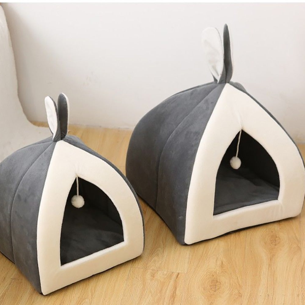Rabbit Ears shape Cave Cat Bed House Kitten Cute Basket for pet