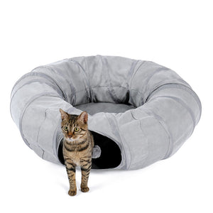 Cat Tunnel Round Foldable Nest Crossing Play Tube for pet