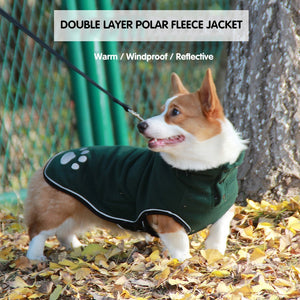 Fleece Dog Jacket Windproof Outdoor Clothes for pet