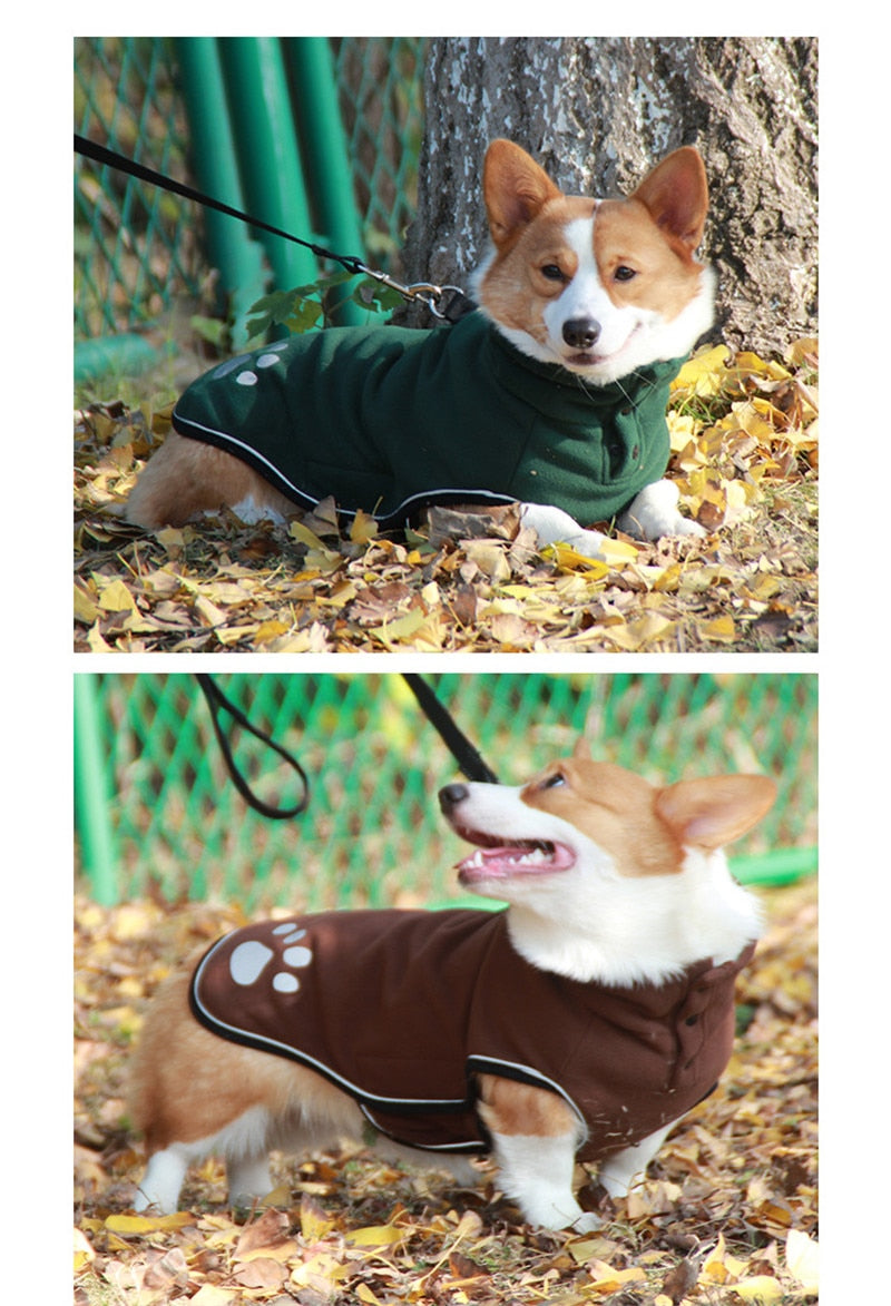 Fleece Dog Jacket Windproof Outdoor Clothes for pet