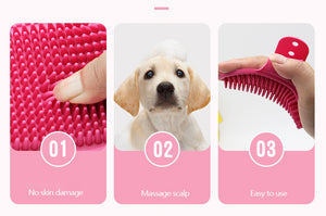 Soft Rubber Dog Cat Bathing Brush Massage Glove for pet