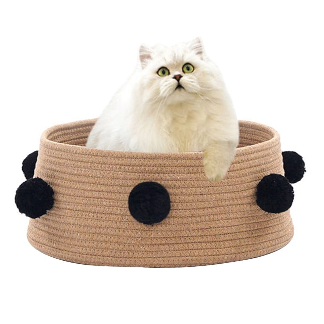 Cat House Bed Pompom for pet