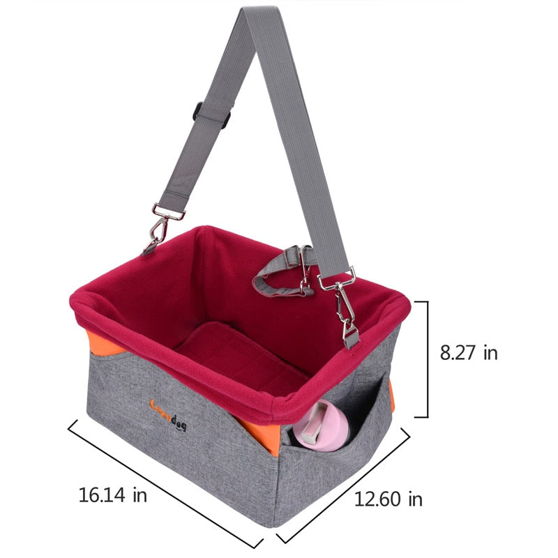 Dog Carrier Car Seat Pad Safe kennel Travel Bag Basket for small pet