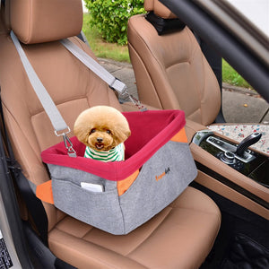 Dog Carrier Car Seat Pad Safe kennel Travel Bag Basket for small pet