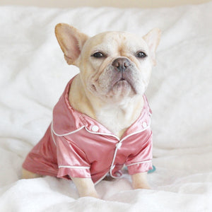Soft Silk dog Pajamas British Style Comfortable for pet