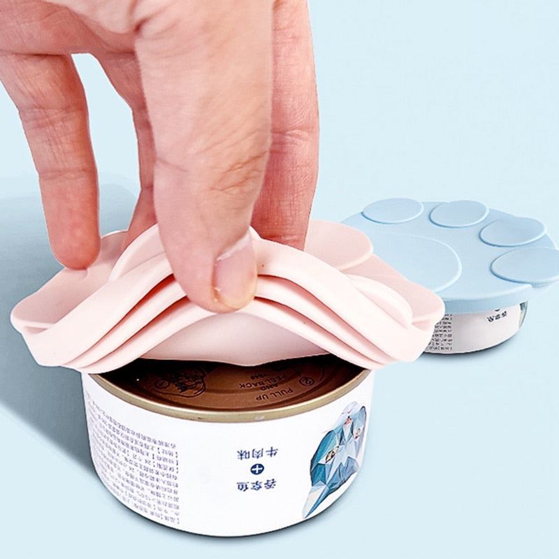 3 In 1 Reusable Pet Food Can Cover Tin Seal Lid for pet 8.9cm/7.3cm/6.5cm