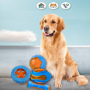 Rubber Dog Chewing Bite Squeaky Interactive Toy for pet