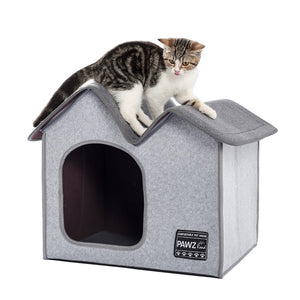 Double Roof Dog House Cat Bed Folding Kennel for pet