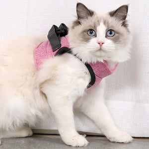 Adjustable Anti-Escape Small Cat Belt Harness Breathable Soft Vest for pet