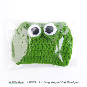 Wool Frog Shaped Headgear for small pet