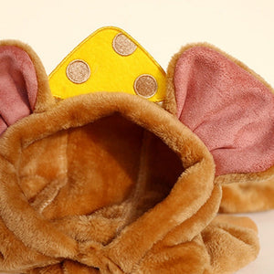 Fleece Dog Jumpsuit Big Ears Mice Costume for pet