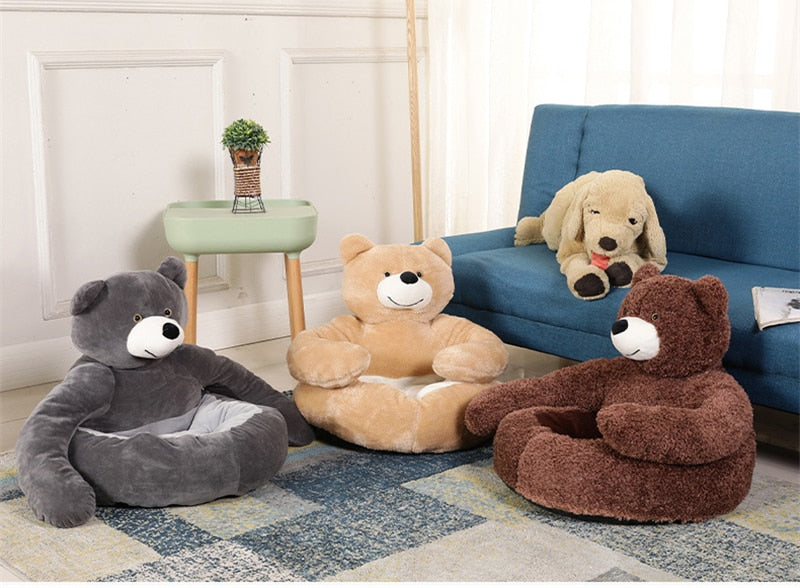 Soft Cat Dog Bed Bear Hug Sleeping Plush Cushion Sofa for pet