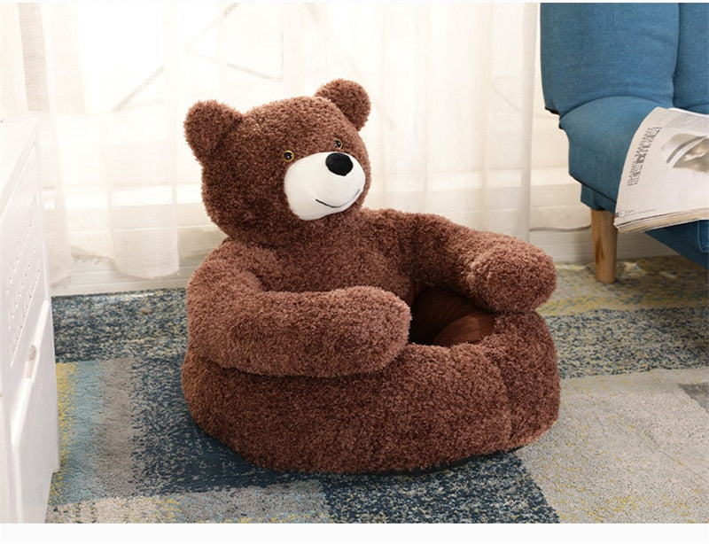 Soft Cat Dog Bed Bear Hug Sleeping Plush Cushion Sofa for pet