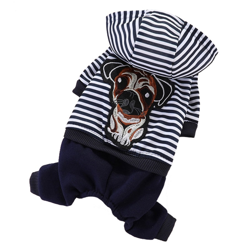Stripe Dog Jumpsuit Clothes for Pet