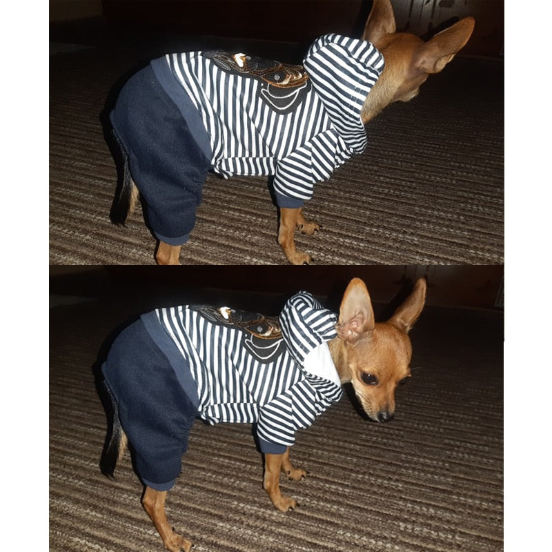 Cute Stripe Dog Jumpsuit Clothes for Pet