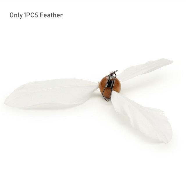 Feather Cat Toy Rotating Stick for pet