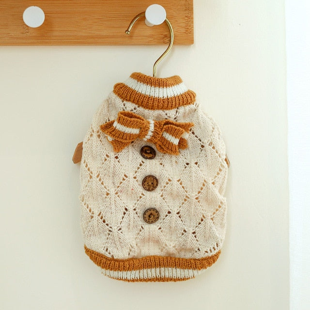 Christmas Clothes Sweater Button Deco Pullover for pet