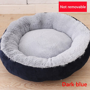Soft Bed Round Washable Long Plush House for pet