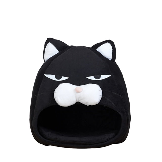 Black Cat Bed House for All Seasons for pet
