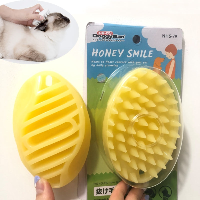 Dog Cat Massage Slicker Brushes Soft Gentle Silicone for pet