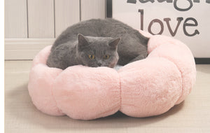 Round Cozy Cushion Bed Soft Velvet Cat Mat for pet