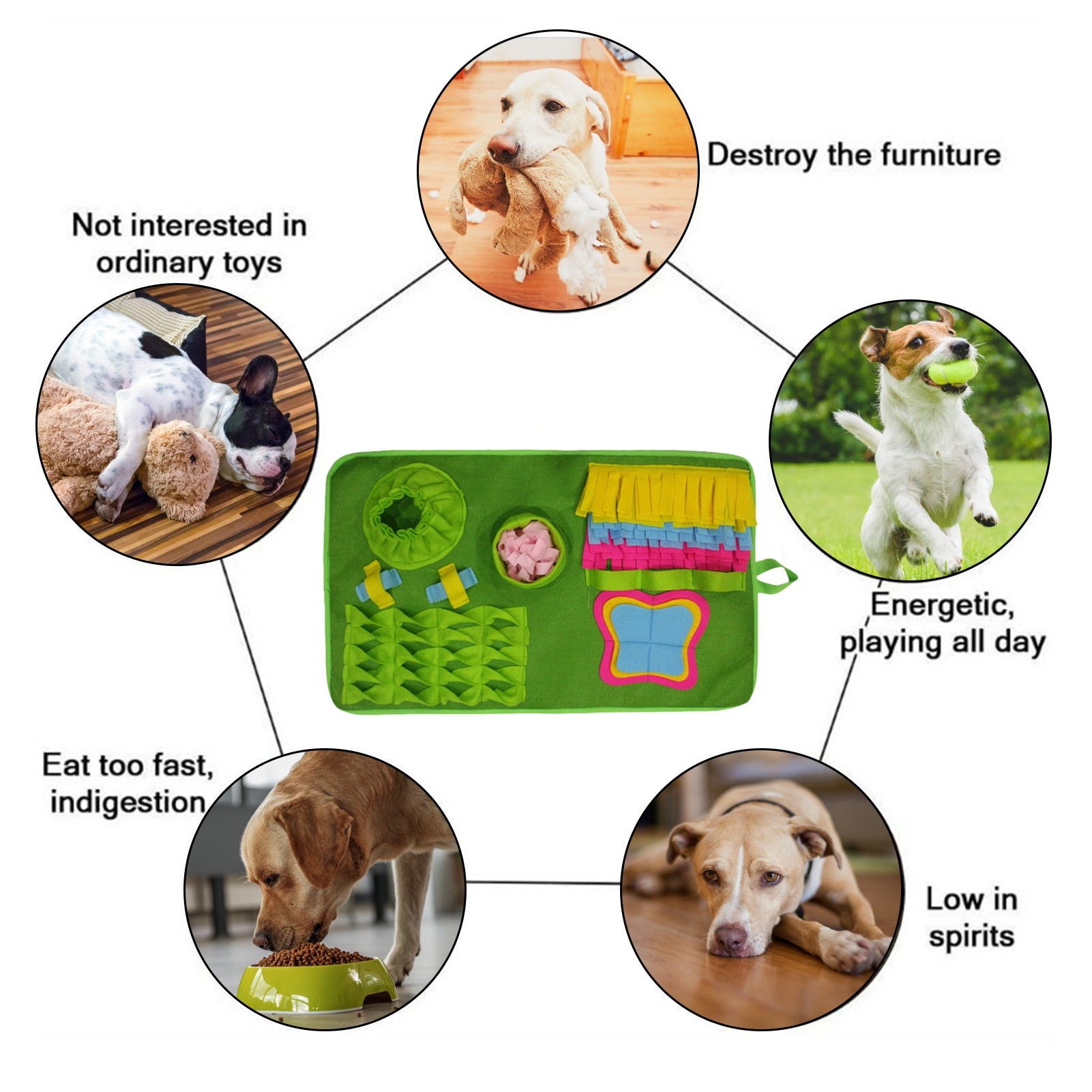 Sniffing Mat Smell Training Blanket Consume Energy Puzzle for pet