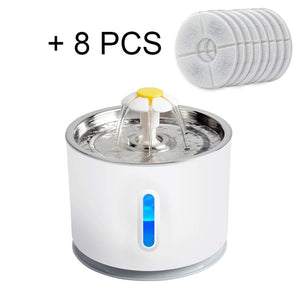 Water Fountain Drink Bowl Active Carbon Filter Automatic Dispenser USB Powered
