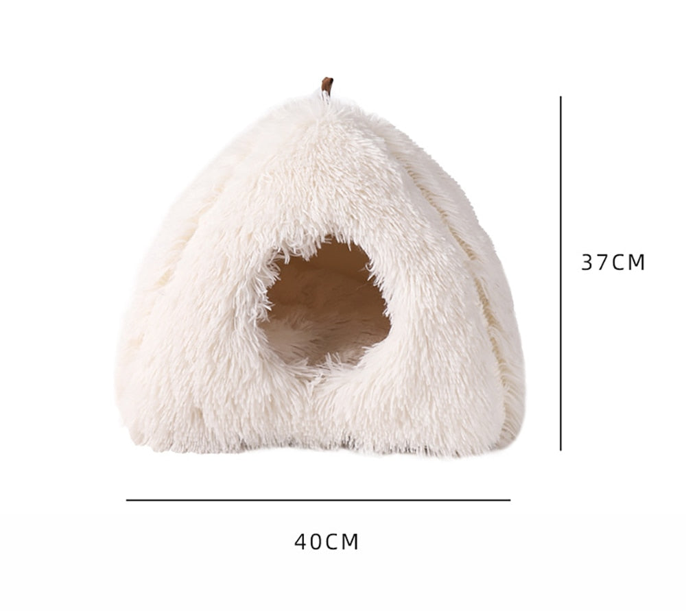Warm Plush Cat Bed Soft House for pet