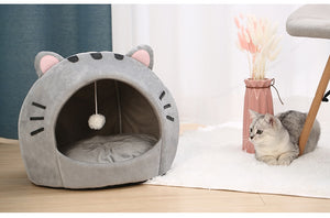 Cat Warm House Kitten Cave Cushion Comfort Bed For pet