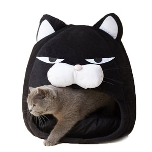 Black Cat Bed House for All Seasons for pet