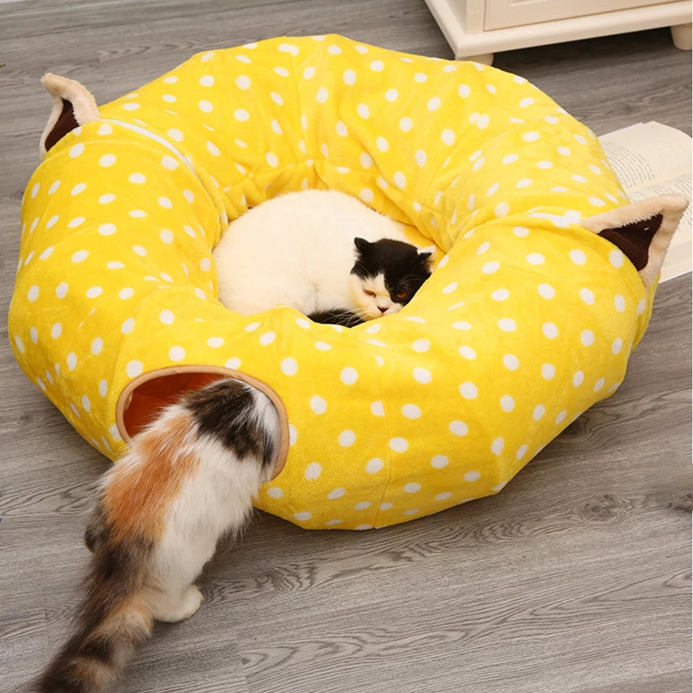 Collapsible Cat Tunnel Nest Interactive Funny Tent for pet
