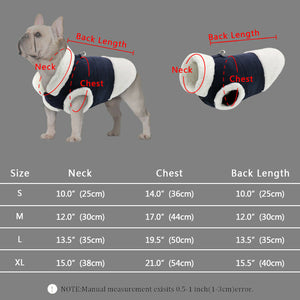 Dog Jacket Clothes Warm Fleece Vest for pet