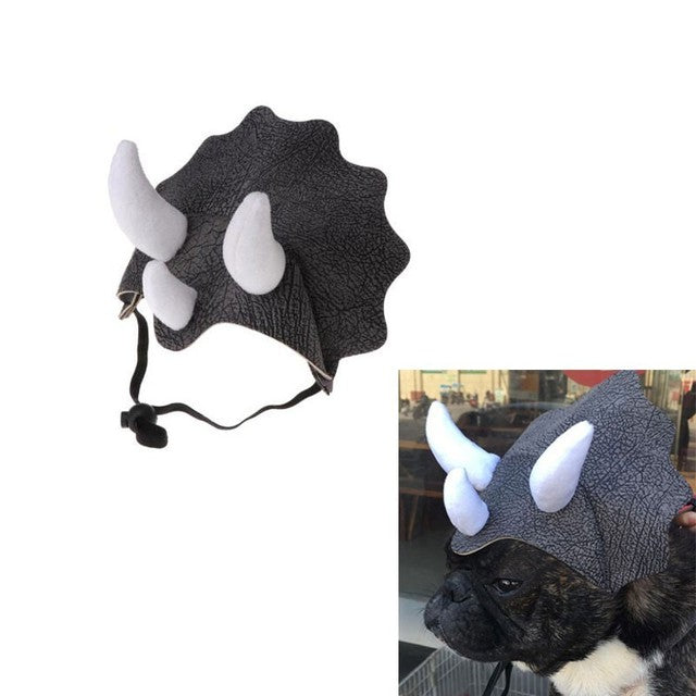 Triceratops Dinosaur Costume Hats Headgear for pet